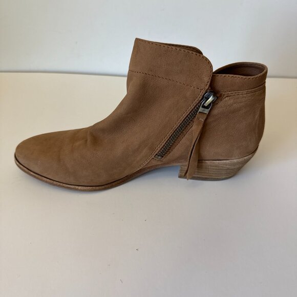 Sam Edelman Packer Ankle Boots Women’s Sz 8.5 Brown Suede Brown Side Zip - Picture 8 of 16